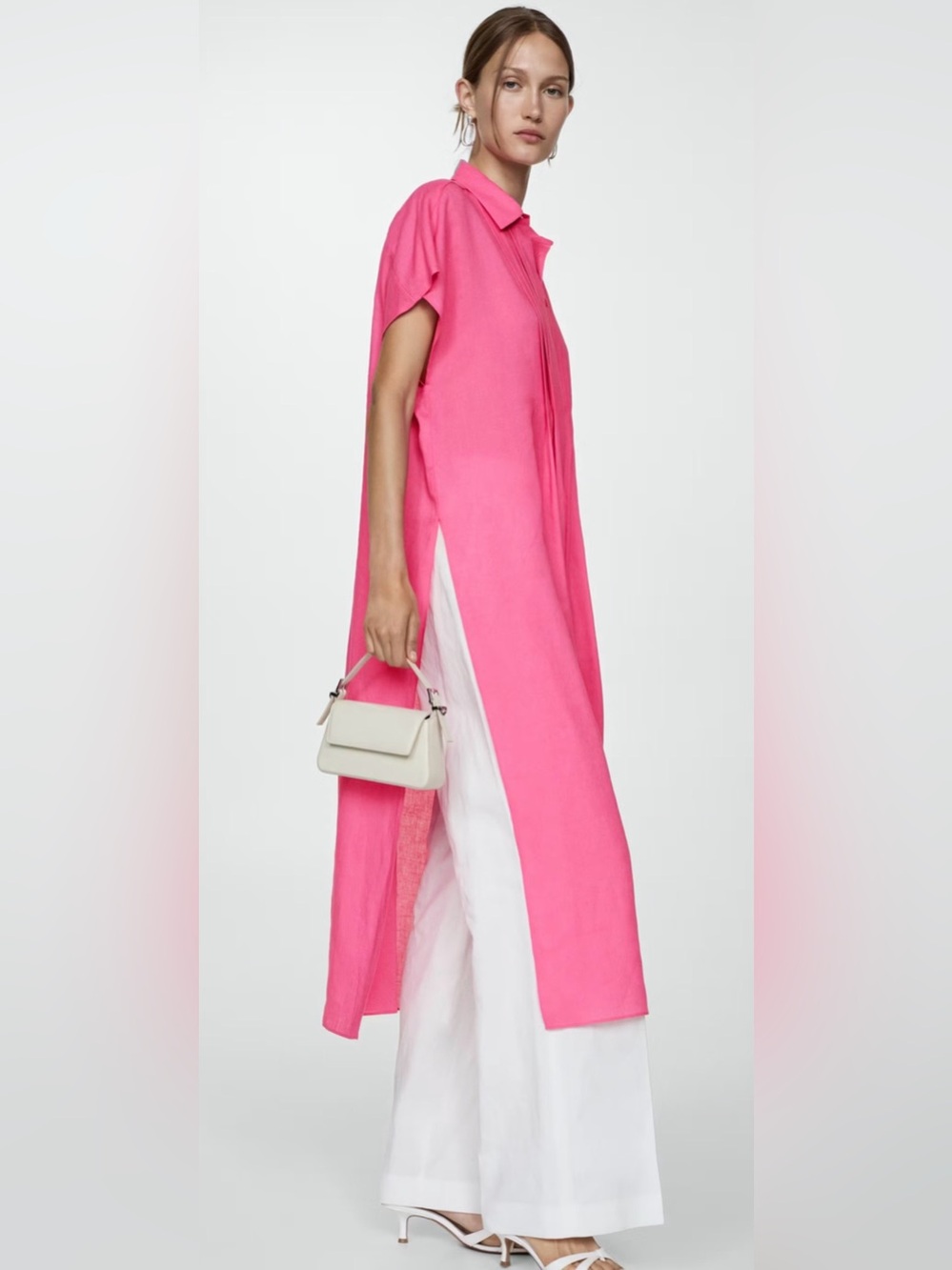 MANGO SHIRT DRESS WITH SLITS